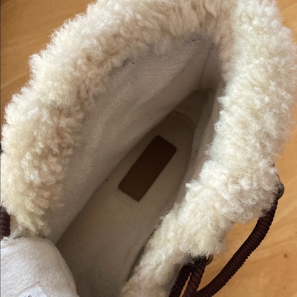 SOREL Sneakchic Alpine Nubuck Suede Faux Shearling Lace up Ankle Boots Size 7.5 - Picture 9 of 13